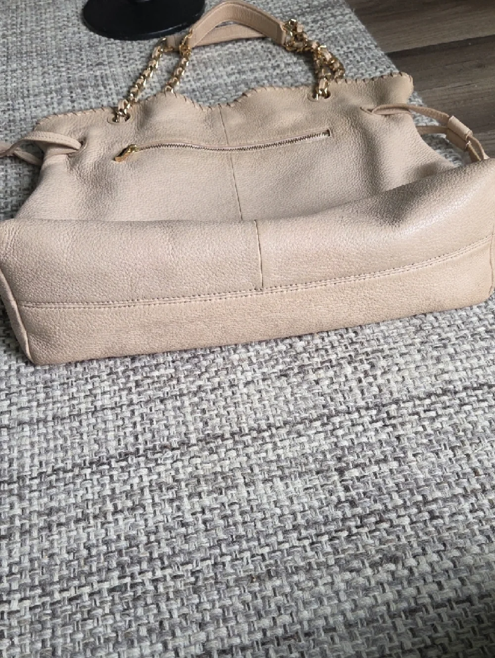 Tory Burch Marion Slouchy Leather Chain Tote Bag Neutral Beige